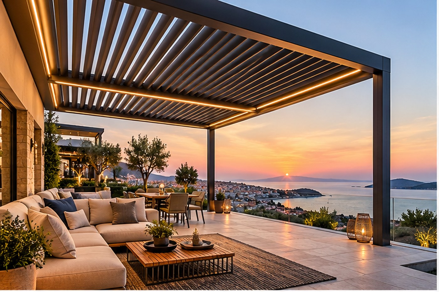 Bioklimatik pergola sistemi